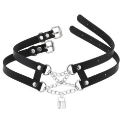 Joy Jewels Collier Ras de cou Pendant Lock Noir